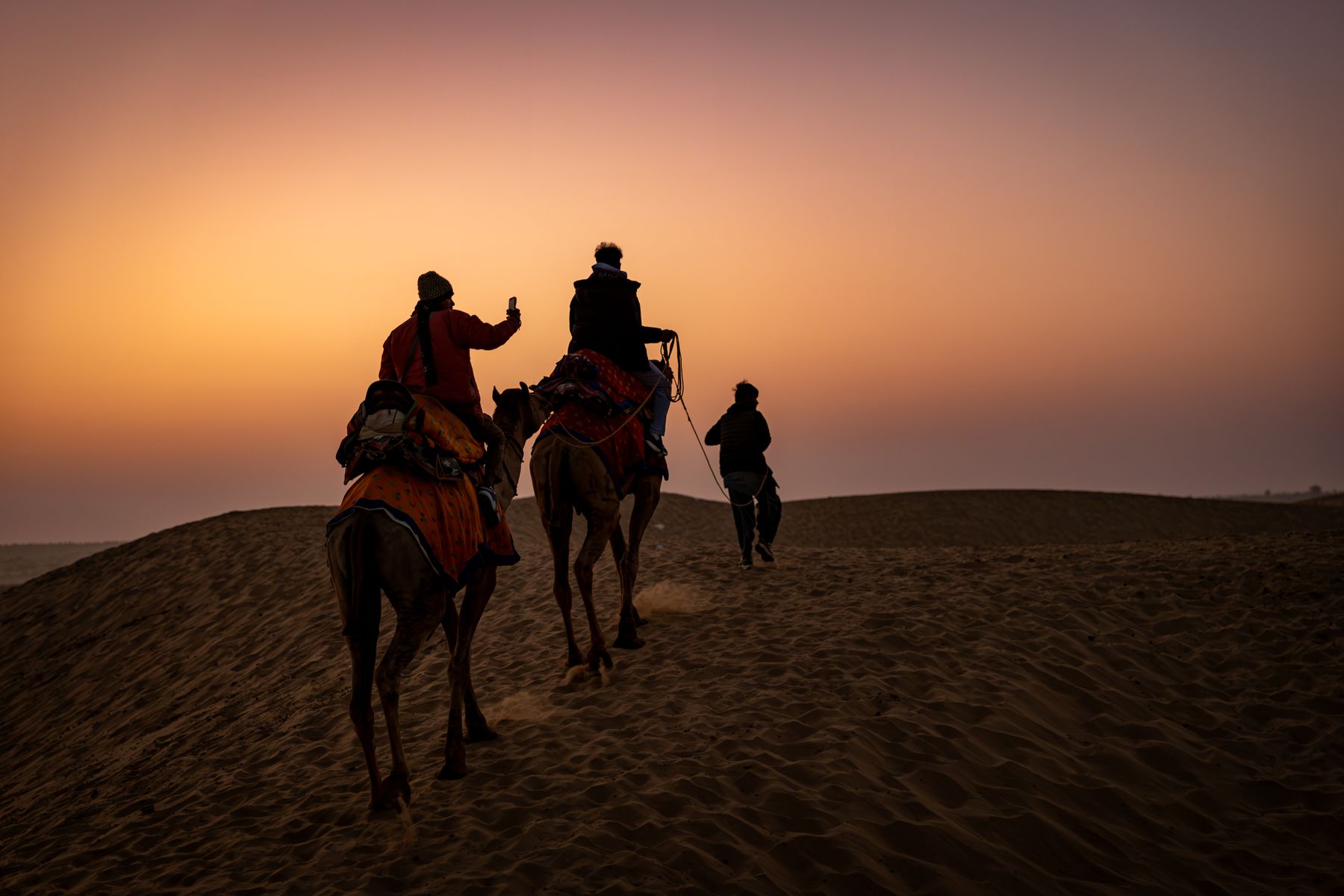 Camel Riders and Guide